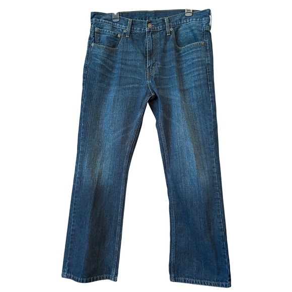 527 Levi's Jeans Mens 36x30 Slim Boot Cut Dark Wash Denim Pants Western Cowboy - Picture 1 of 6